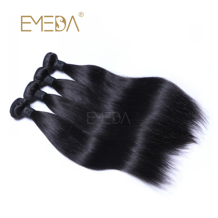 Unprocessed Indian Virgin Human Hair Bundles Natural Color Hair Weft Cuticle Aligned LM310